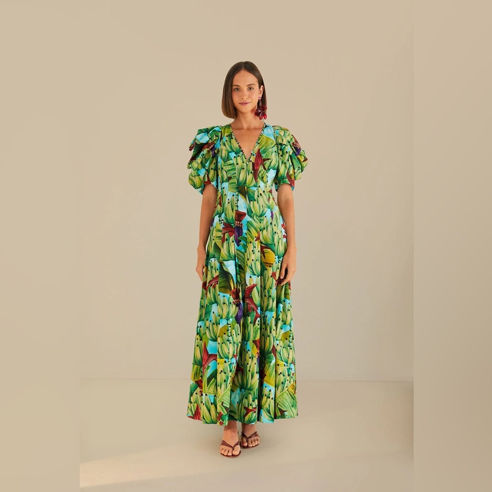 Farm Rio Blue Banana Pingo Midi Dress (SOLD OUT)